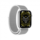 Pro 5 Beyaz Bluetooth Kulaklık HW18 Smartwatch Gri Silikon Ve Hasır Kordonlu Akıllı Saat - 1