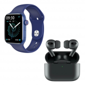 Mavi Akıllı Saat Black Airpods Pro Kablosuz Bluetooth Kulaklık thumbnail 2