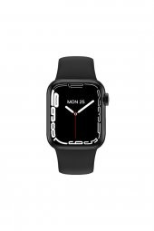 Hw56 Plus Siyah Smart Watch 7 Akıllı Saat Wireless Charging Çift Buton Aktif Her Telefona Uyumlu - 3