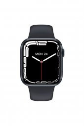Hw56 Plus Siyah Smart Watch 7 Akıllı Saat Wireless Charging Çift Buton Aktif Her Telefona Uyumlu - 2
