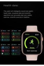 Fk99 Plus Pembe Akıllı Saat Çift Kordon Adımsayar Nabız Tansiyon Ölçer Suya Dayanıklı Ios Android Uyumlu thumbnail 4