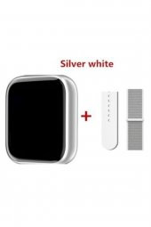 Fk99 Plus Gümüş Akıllı Saat Çift Kordon Adımsayar Nabız Tansiyon Ölçer Suya Dayanıklı Ios Android Uyumlu thumbnail 2