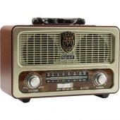 Eskitme Nostalji Tasarımlı Bluetoothlu Nostalji Radyo Usb / Sd / Fm / Pg-4405 - 2