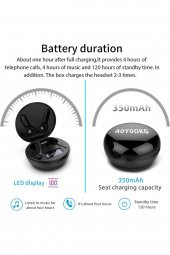 Xiaomi Uyumlu Stereo Earbuds MG-S19 Tws Bluetooth Kablosuz Kulaklık Siyah - 5