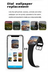 Watch 7 Dt300 Pro Akıllı Saat 2022 Wireless Şarj Nfc B.T 5.2 Siyah - 4