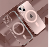 Apple iPhone 13 Uyumlu Kılıf Magsafe Wireles Şarj Özellikli Şeffaf Kapak - 6