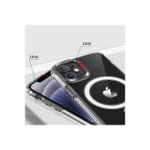 Apple iPhone 13 Pro Uyumlu Kılıf Magsafe Wireles Şarj Özellikli Şeffaf Kılıf - 11