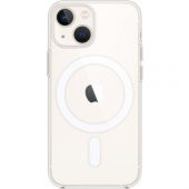 Apple iPhone 13 Mini Uyumlu Kılıf Magsafe Wireles Şarj Özellikli Şeffaf Kapak - 1
