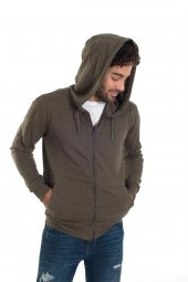 Grand Wolf GW0003 - Basic Kapüşonlu Fermuarlı Sweatshirt - 7