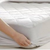 Çift Kişilik Kapıtoneli Fitted Yatak Koruyucu Sıvı Geçirmez Alez  Beyaz 100Pamuklu 160x200Cm Ebat - 4