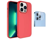 Vendas iPhone 14 Pro Max Uyumlu (14 Pro Max) W-Lansman Serisi İçi Kadife İpek Dokulu Lansman Kılıf + Kamera Lens Koruyucu - 3