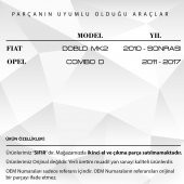 Fiat Doblo, Opel Combo D için Arka Tampon Reflektörü - SOL - 2