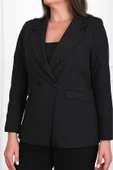 Kadın Astarlı Büyük Beden Blazer Ceket 0101-1 - 6