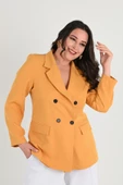 Kadın Astarlı Büyük Beden Blazer Ceket 0101-1 - 1