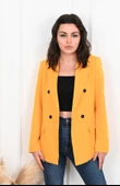 Kadın Astarlı Büyük Beden Blazer Ceket 0101-1 - 4