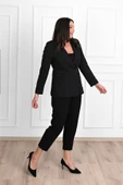 Kadın Astarlı Büyük Beden Blazer Ceket 0101-1 - 10