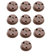 Mobilya Masa Sehpa Ayağı Bağlantı Aparatı Açılı Dereceli Ayak Tabanı Kahverengi (10 ADET) - 3