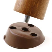 Mobilya Masa Sehpa Ayağı Bağlantı Aparatı Açılı Dereceli Ayak Tabanı Kahverengi (10 ADET) - 8