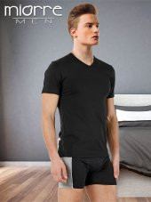 Miorre Modal Strech V Yaka Kısa Kol Fanila - 5