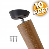 Mobilya Masa Sehpa Ayağı Bağlantı Aparatı Açılı Dereceli Ayak Tabanı Siyah (10 ADET) - 1