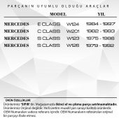 Mercedes W124, W201,W123,W126  için Güneşlik Ayağı-Gri - 2
