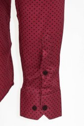 Bordo Desenli Slim Fit Gömlek - 5