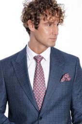 Desenli Slim Fit Lacivert Erkek Ceket - 7