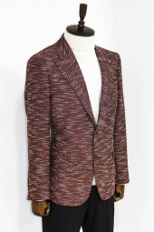 Desenli Slim Fit Spor Kahverengi Erkek Ceket - 3