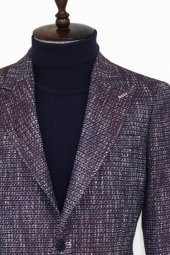 Desenli Slim Fit Spor Mor Erkek Ceket - 2