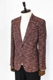 Desenli Slim Fit Spor Kahverengi Erkek Ceket - 5