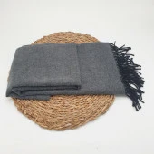 Balık Sırtı Klasik ve Spor Erkek Atkı Gri Renk - 6