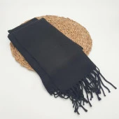 Balık Sırtı Klasik ve Spor Erkek Atkı Siyah Renk - 5