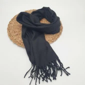 Balık Sırtı Klasik ve Spor Erkek Atkı Siyah Renk - 10