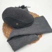 Füme Renk Kasket  Ve Atkı İkili Takım - 10