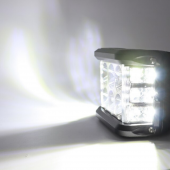 Off Road Led Lamba Delici Yayıcı Beyaz-Beyaz Flaşlı Kare Sis Farı Projektör 45W 12 Led Metal Arazi Çalışma Lambası 1 Adet - 4
