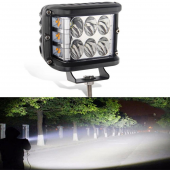 Off Road Led Lamba Delici Yayıcı Beyaz-Beyaz Flaşlı Kare Sis Farı Projektör 45W 12 Led Metal Arazi Çalışma Lambası 1 Adet - 5