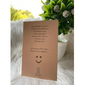 motto dilek kartı 10*15cm ebatlı 10adet tebrik kartpostal gülenyüz-pembe - 1