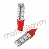 DİPSİZ 13 LED'Lİ AMPUL KIRMIZI - MOD-10 ---- adet - 1
