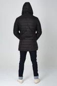 Peluş Astarlı Kapüşonlu Şişme Erkek Mont - 7