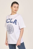 Beyaz Baskılı T-shirt - 1