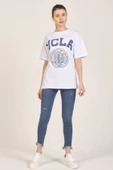 Beyaz Baskılı T-shirt - 4