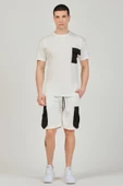Erkek Şort T-Shirt Cepli Eşofman Takımı - 7
