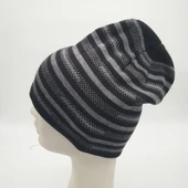 Gri İnce Çizgili Erkek Bere - 11