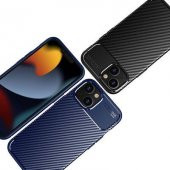 Apple iPhone 14 Kılıf Deri Görünümlü Negro Silikon Kapak - 2