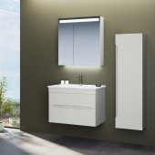 Orka Varna 80 cm MDF Mat Kaşmir Banyo Dolabı Alt Modül ve Lavabo - 2