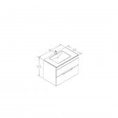 Orka Varna 80 cm Mat Kaşmir Banyo Dolabı Alt Modül ve Lavabo - 3