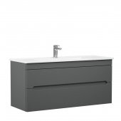 Orka Varna 100 cm Mat Antrasit Banyo Dolabı Alt Modül Lavabo - 1