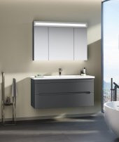 Orka Varna 100 cm Mat Antrasit Banyo Dolabı Alt Modül Lavabo - 2
