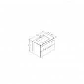 Orka Varna 100 cm Mat Antrasit Banyo Dolabı Alt Modül Lavabo - 4