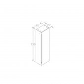 Orka Varna 40 cm Mat Antrasit Banyo Boy Dolabı - 3